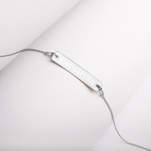 Daughter - Engraved Bar Chain Necklace