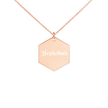 Hephzibah - Engraved Hexagon Necklace
