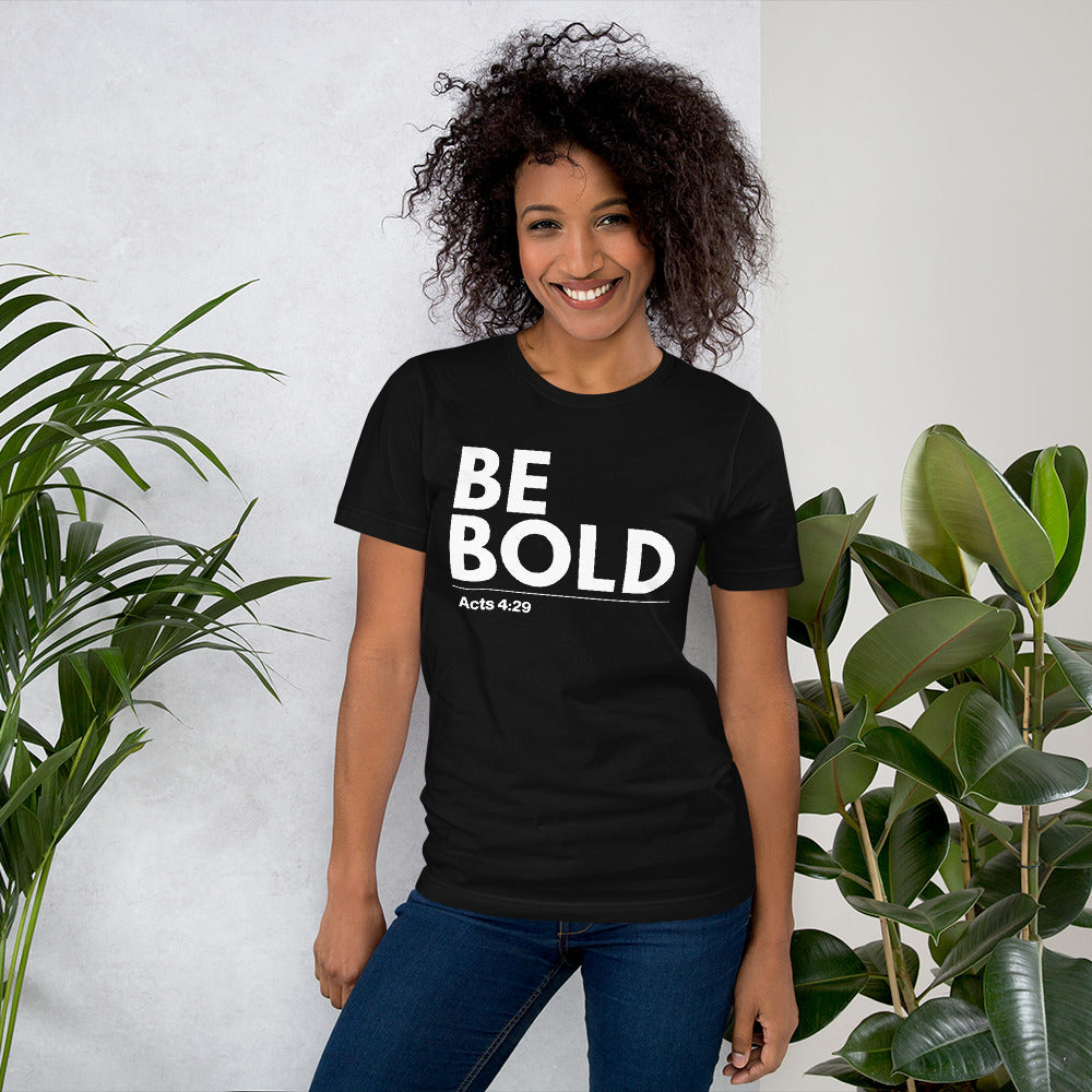 Be Bold Acts 4:29 Unisex Tee (black) – Integrity By Design