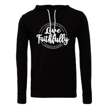 Live Faithfully (white) - Unisex Fleece Hoodie