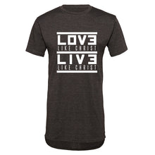 Love/Live Like Christ (white) - Mens Long Urban Tee