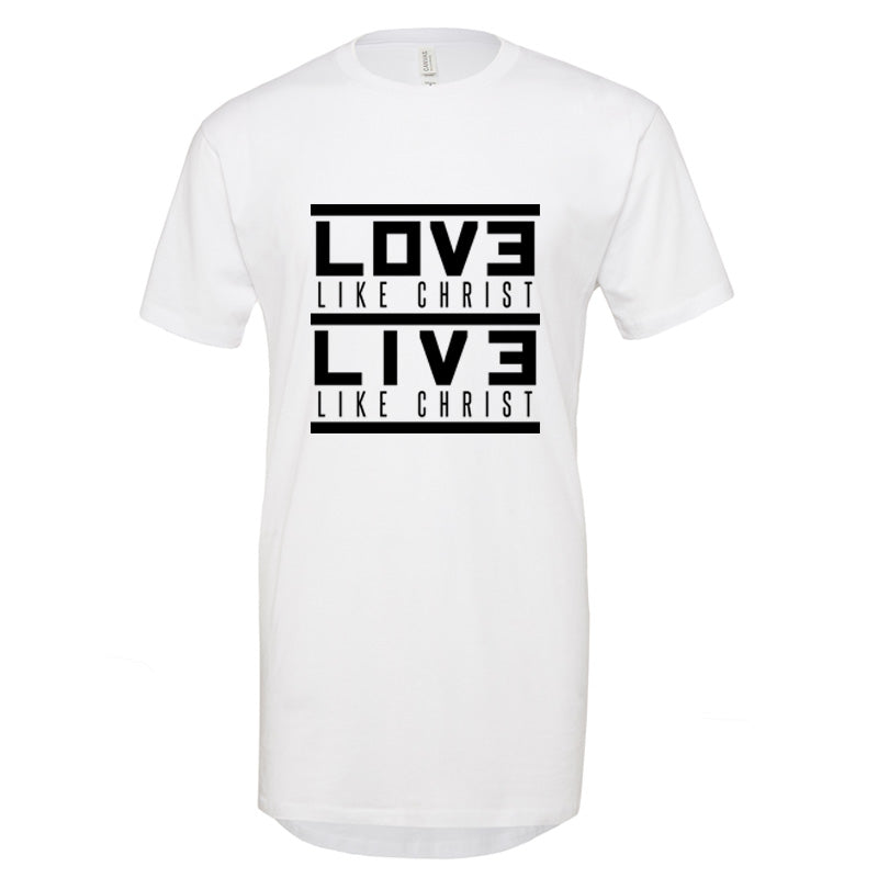 Love/Live Like Christ (black) - Mens Long Urban Tee
