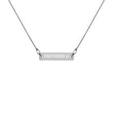 Proverbs 31 - Engraved Bar Chain Necklace