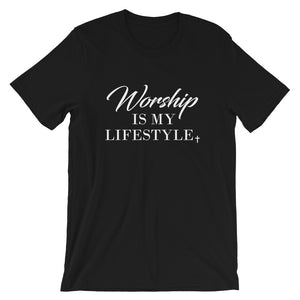 Worship Is My Lifestyle - Black Womens T-shirt