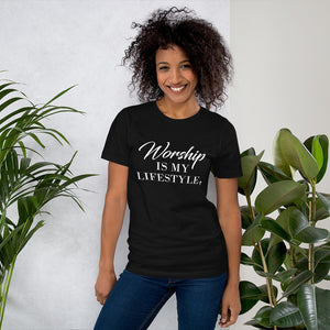 Worship Is My Lifestyle - Black Womens T-shirt